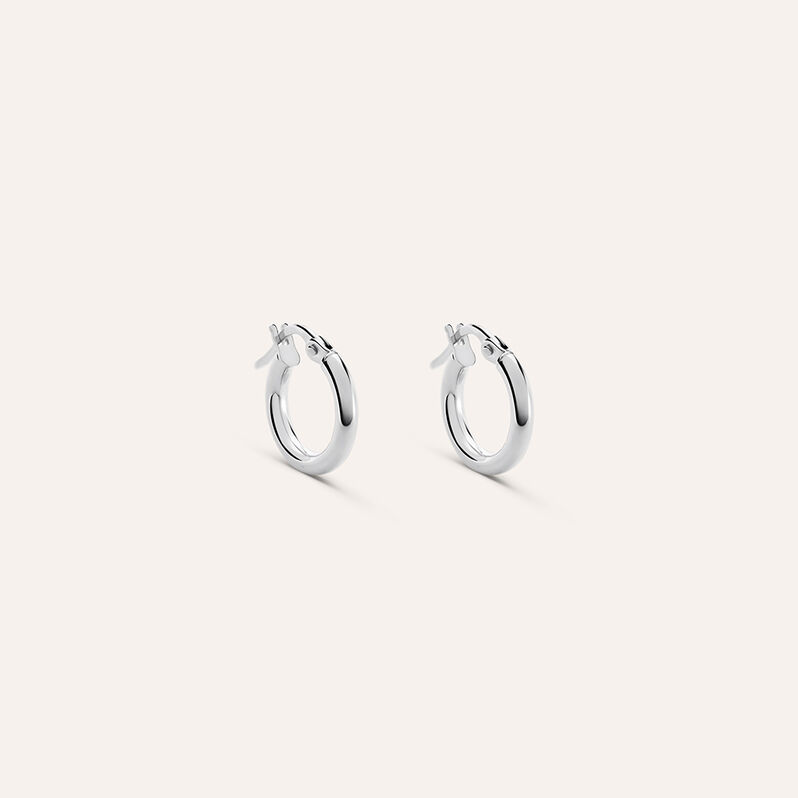 Orecchini A Cerchio Toujours Oro Bianco - Spannringe Damen | OROVIVO