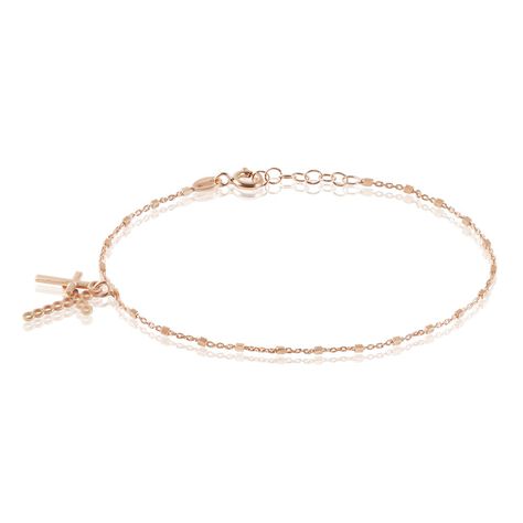 Damenarmband Silber 925 Rosé Vergoldet Kreuz - Armbänder mit Anhänger Damen | OROVIVO