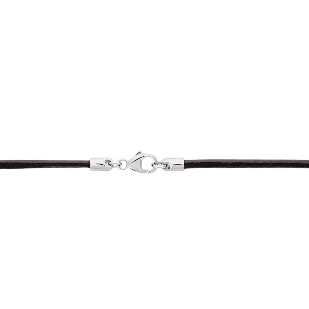 Unisex Lederkette Silber 925  - Halsketten Unisex | OROVIVO