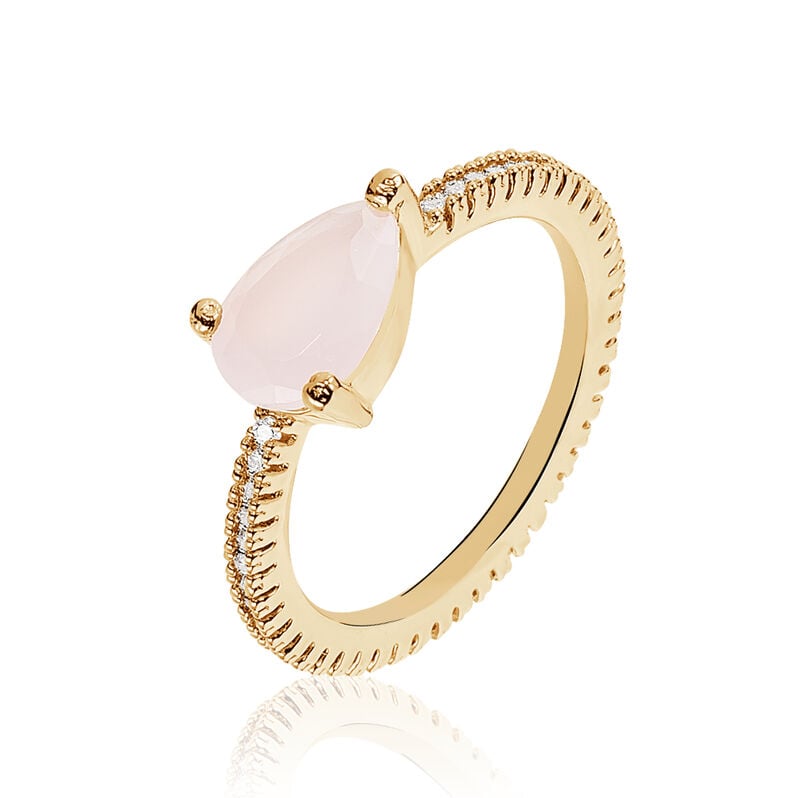 Bague Plaque Or Jaune  Goutte Oxyde - Spannringe Damen | OROVIVO