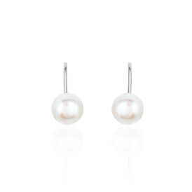 Damen Perlenohrringe Silber 925 Zuchtperlen 6mm - Ohrhänger Damen | OROVIVO