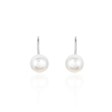 Damen Perlenohrringe Silber 925 Zuchtperlen 6mm - Ohrhänger Damen | OROVIVO