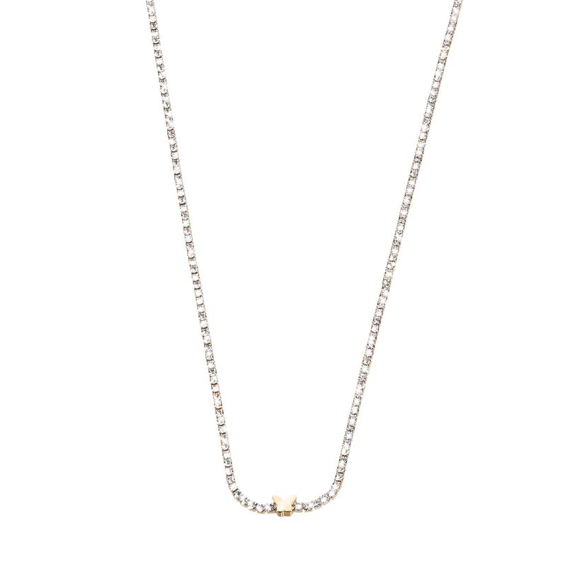 Choker in metallo rosato e cristalli - Spannringe Damen | OROVIVO