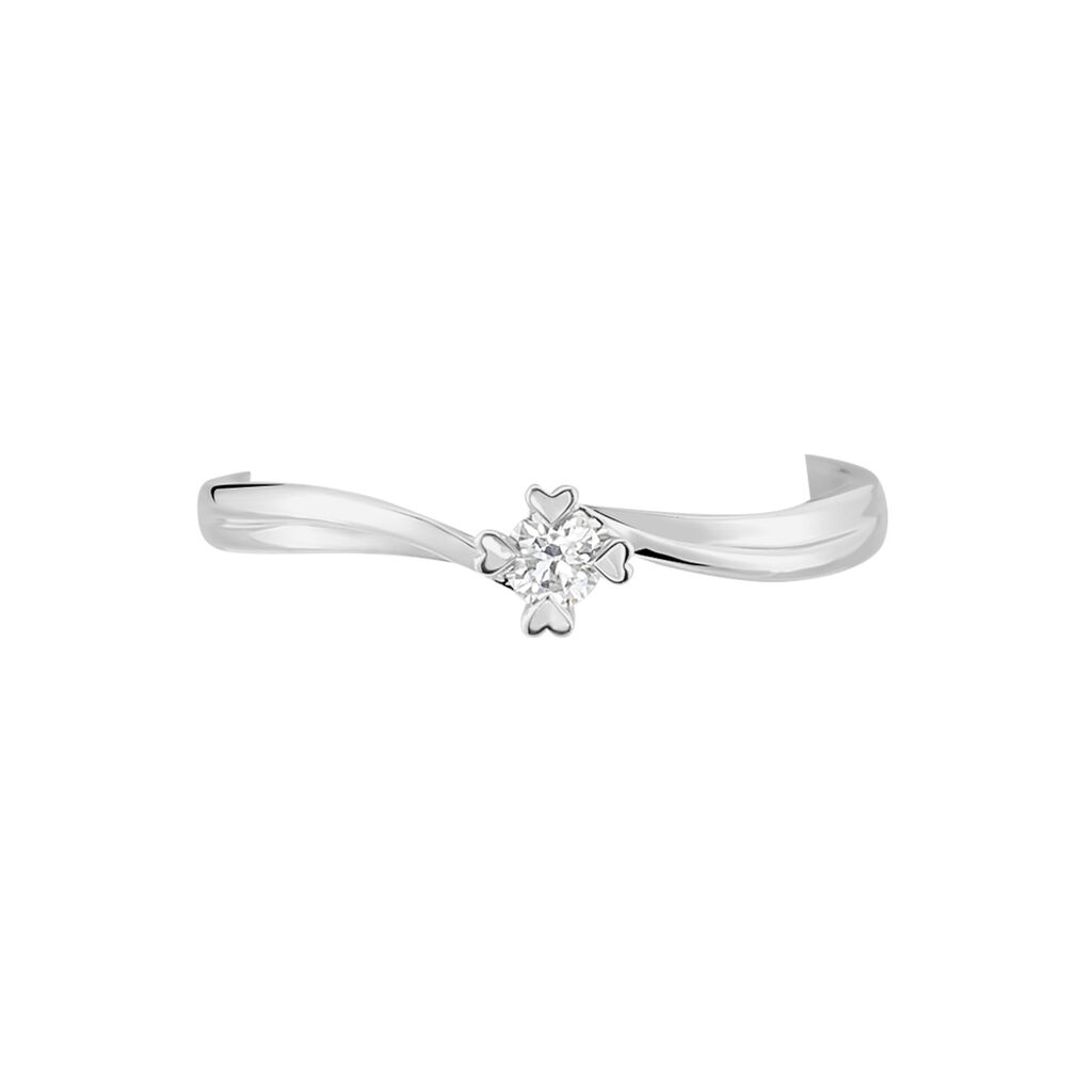 Rovereto Damen Ring Wei&szlig;gold 750 (18 Karat) Diamant Wei&szlig; 0,1 ct