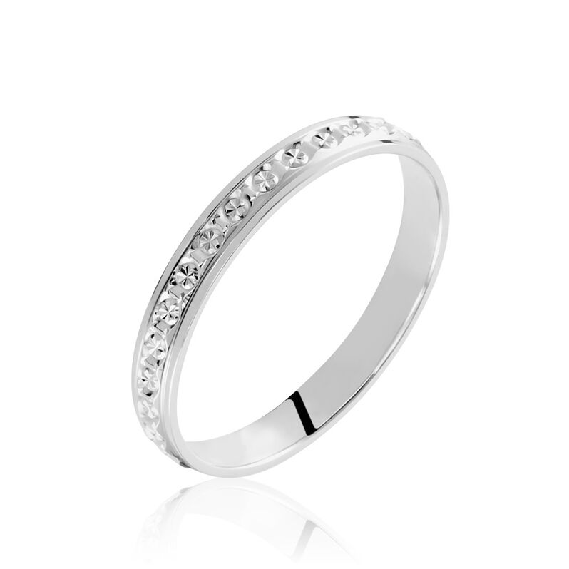 Alliance Heldea Ruban Plat Or Blanc - Spannringe Unisex | OROVIVO