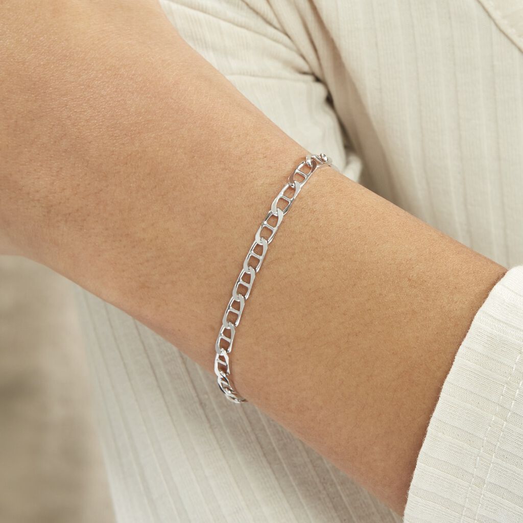 Bracelet Piato Argent Blanc - Spannringe Damen | OROVIVO