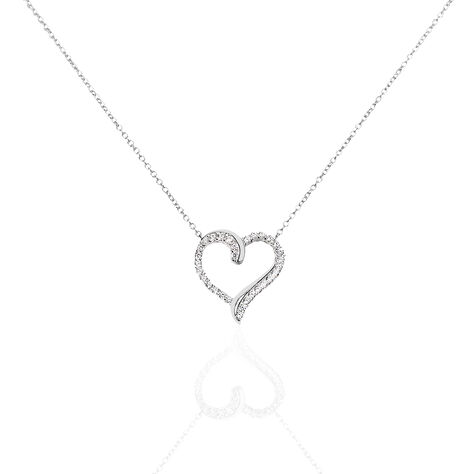 Damen Halskette Silber 925 Zirkonia Herz - Halsketten Damen | OROVIVO