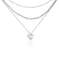 REBEKAH Damen Collier Edelstahl Perlmutt Weiß Herz B 3,5 mm