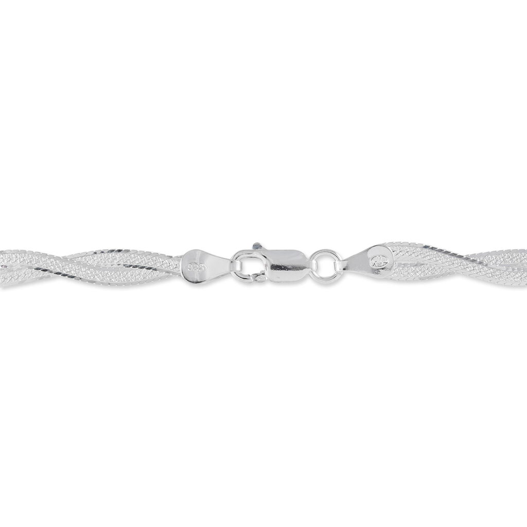 Damenarmband Zopfkette Silber 925 Tricolor  - Armketten Damen | OROVIVO