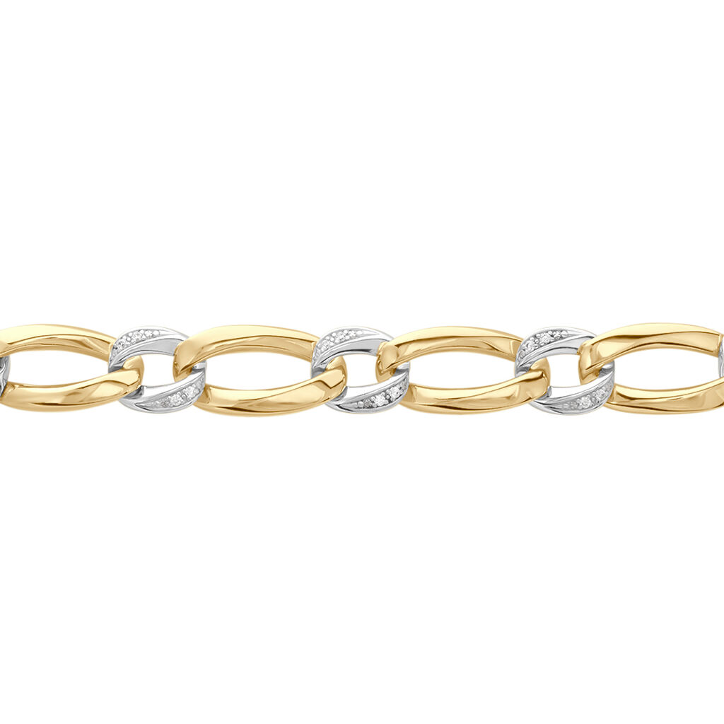 MILKA 1 Damen Armband Vergoldet Zirkonia Wei&szlig;