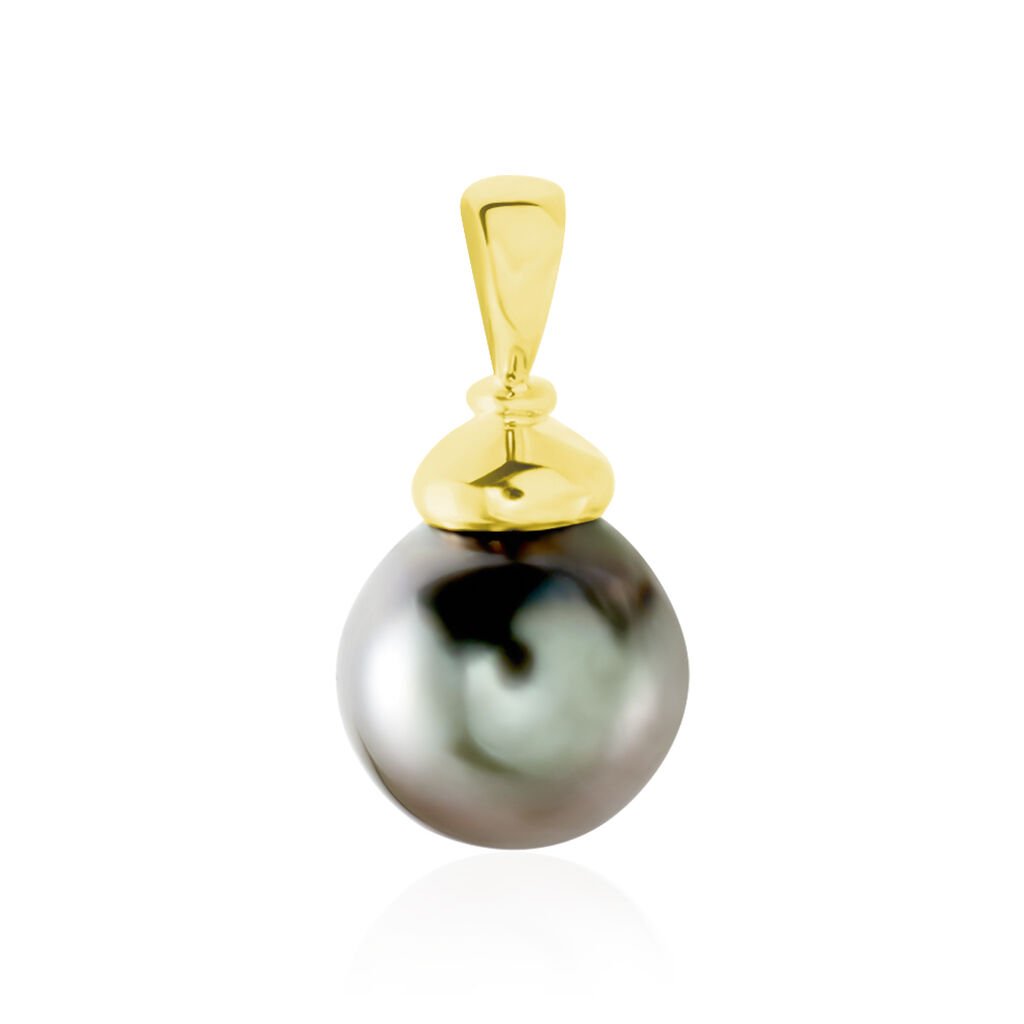 Pendentif Cerclee Or Jaune Perle De Culture De Tahiti - Spannringe Damen | OROVIVO