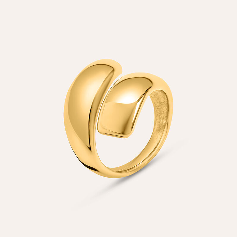 Anello Contrarie Radiance Acciaio Dorato - Spannringe Damen | OROVIVO