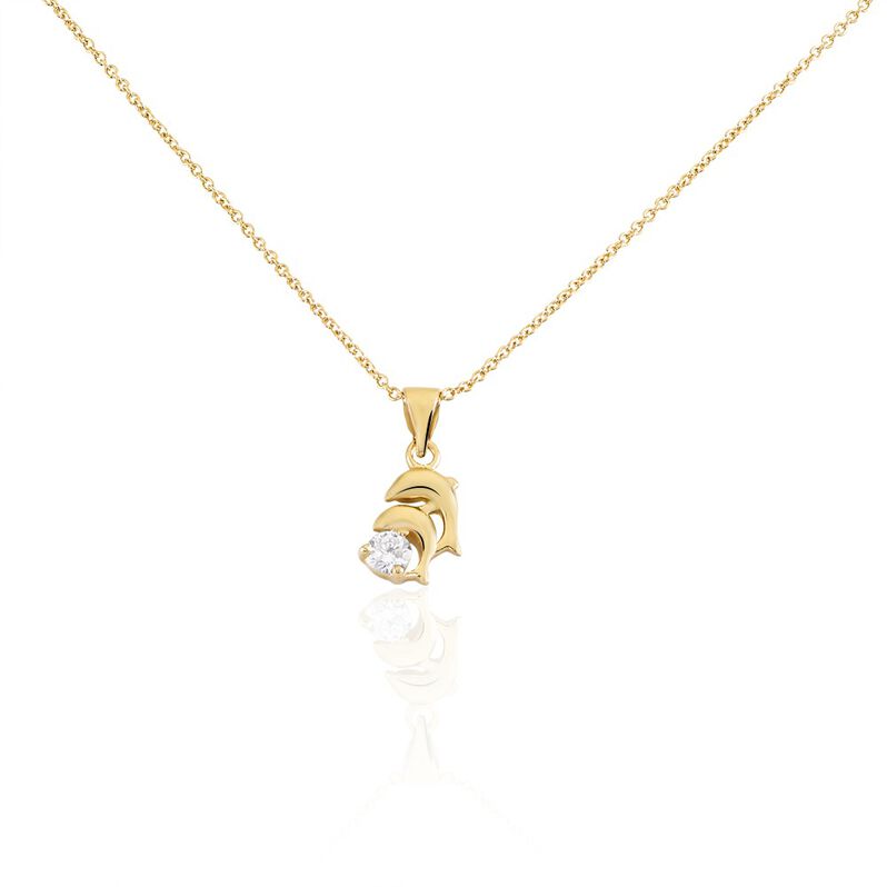 Collier Jolianeae Plaque Or Jaune Oxyde De Zirconium - Spannringe Damen | OROVIVO