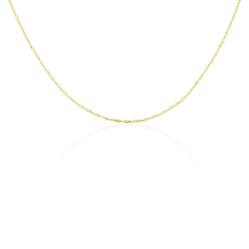 SINGAPUR S 3 Damen Kette Silber vergoldet 925 B 1,8 mm