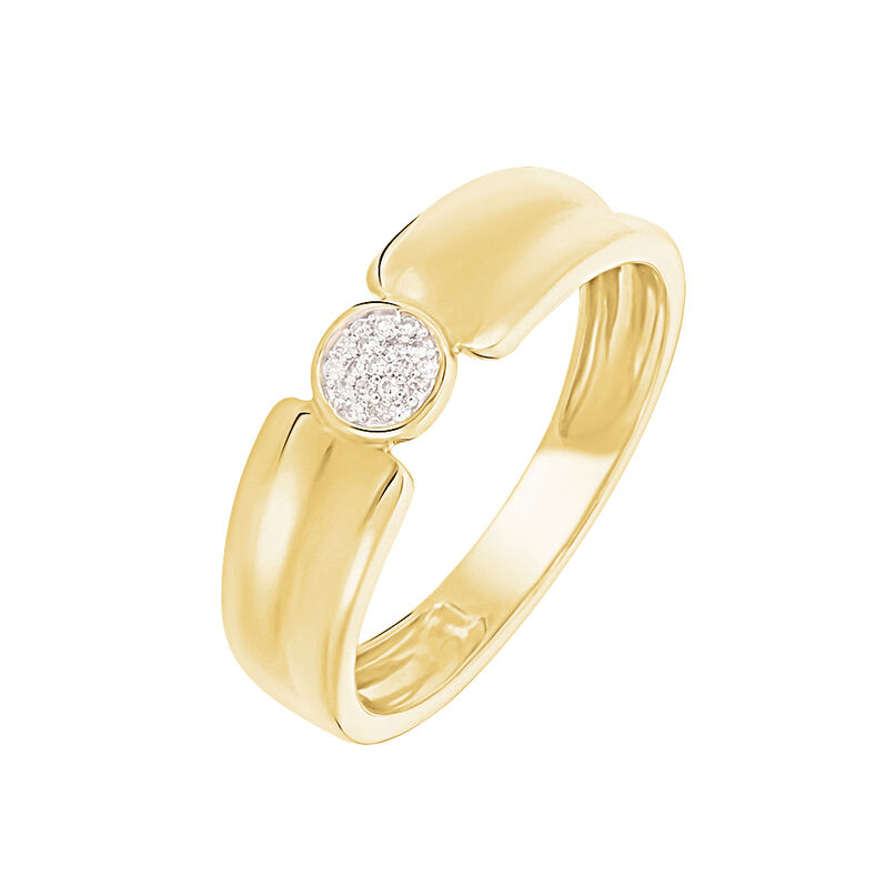 Bague Or Jaune Diamants Tamaya - Spannringe Damen | OROVIVO