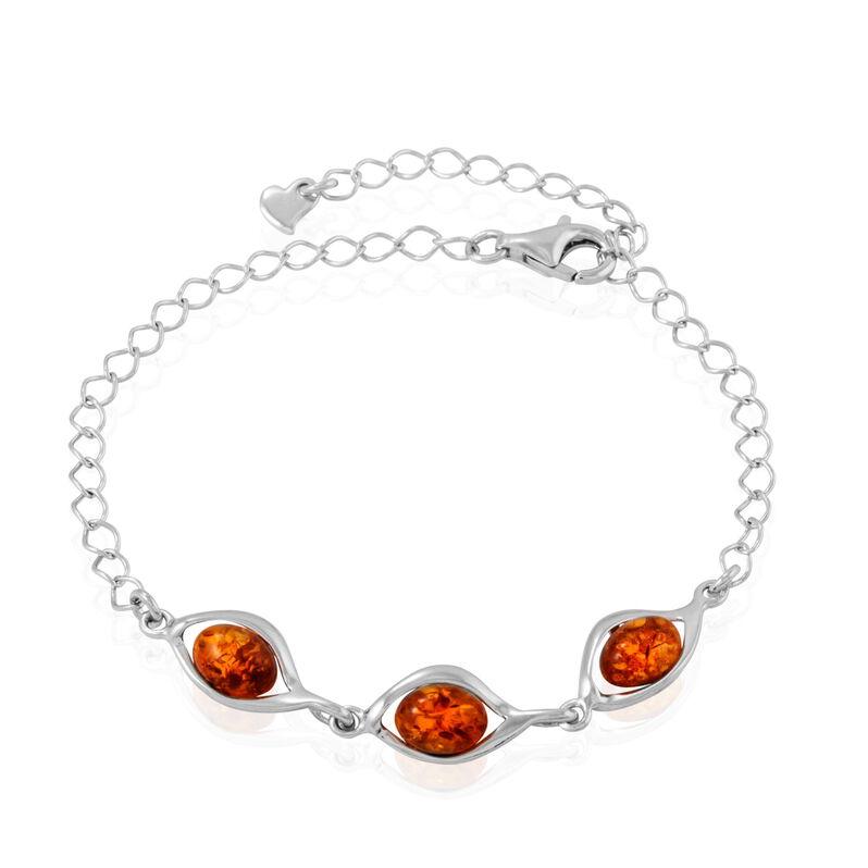 Bracelet Argent Et Ambre - Spannringe Damen | OROVIVO