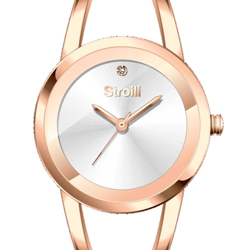 Solo tempo cassa e bracciale in acciaio quadrante bianco - Spannringe Damen | OROVIVO