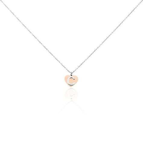 Damen Halskette Silber 925 Bicolor Buchstabe C - Halsketten Damen | OROVIVO