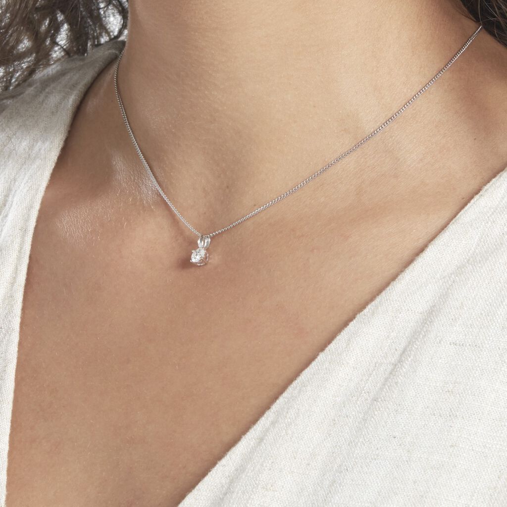 Pendentif Victoria Or Blanc Diamant - Spannringe Damen | OROVIVO