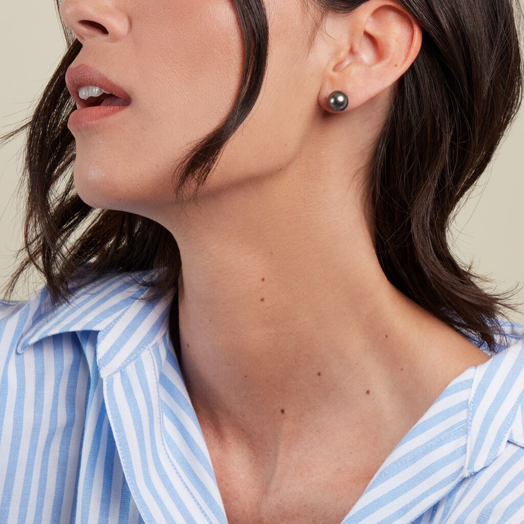 Boucles D'oreilles Or Jaune  Et Perle - Spannringe Damen | OROVIVO