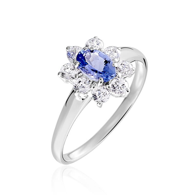 Bague Or Weiss Hebertine Tanzanite Oxyde - Spannringe Damen | OROVIVO