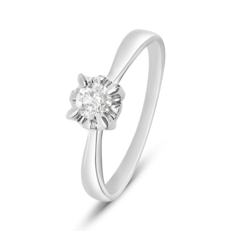 Anello Solitario Diamazing Oro Bianco Diamante - Spannringe Damen | OROVIVO