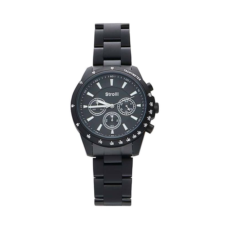 Saint Moritz - Cronografo in acciaio nero con quadrante e bracciale nero - Spannringe Herren | OROVIVO