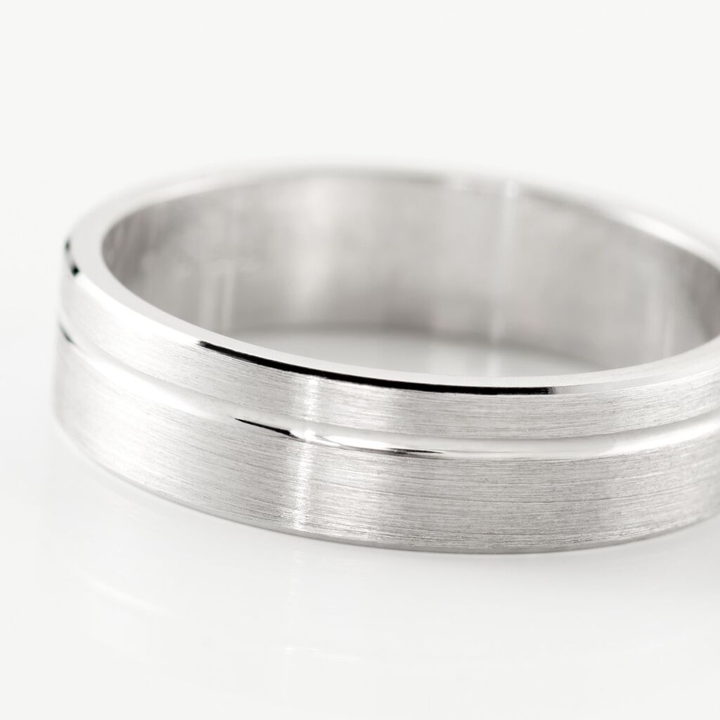 Alliance Abygail Ruban Plat Argent Blanc - Spannringe Familie | OROVIVO