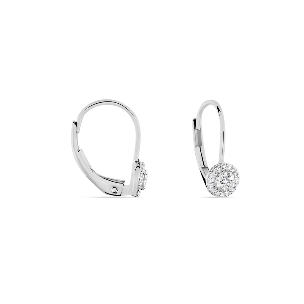 Boucles D'oreilles Pendantes Ursilla Or Weiss Diamants - Spannringe Damen | OROVIVO