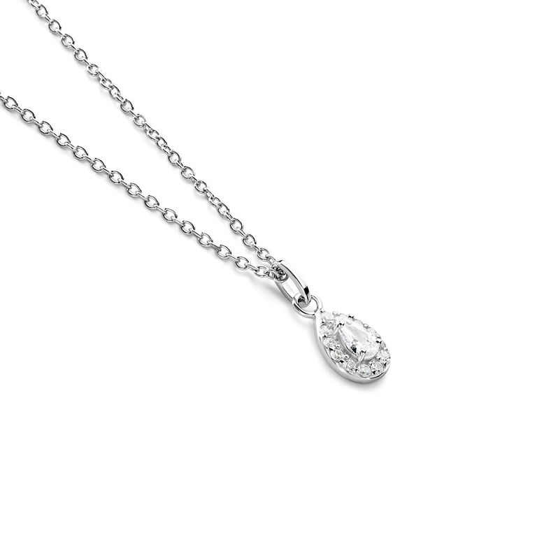 Collier Argent Blanc Tania Oxydes De Zirconium - Spannringe Damen | OROVIVO
