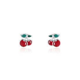 Kinder Ohrstecker Silber 925 Kirsche Cagla - Ohrstecker Kinder | OROVIVO