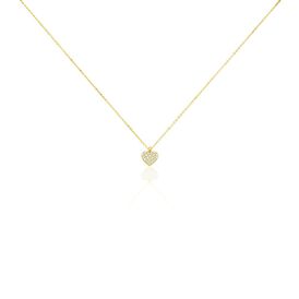Damen Halskette Gold 375 Zirkonia Herz Darleen - Herzketten Damen | OROVIVO