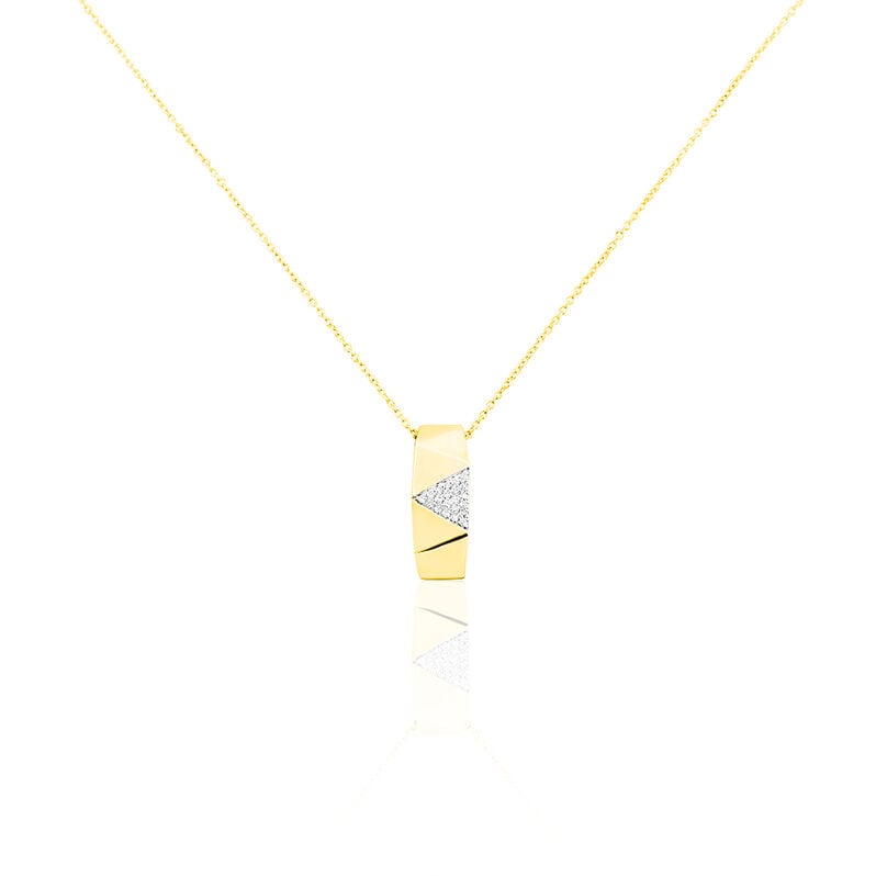 Collier Or Jaune Triangles Diamants - Spannringe Damen | OROVIVO