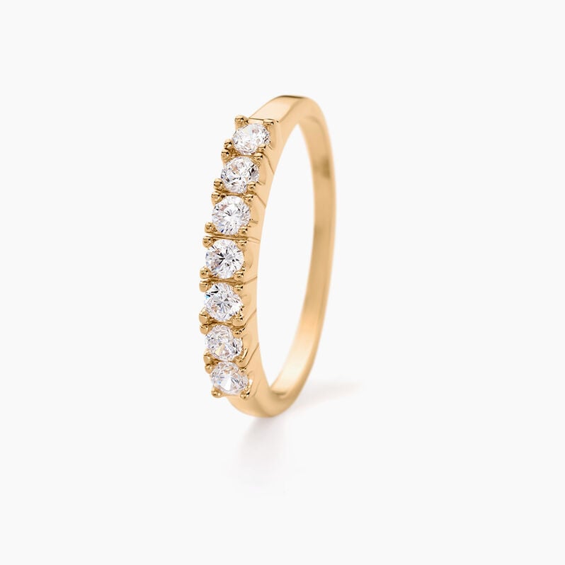 Alliance Plaqué Or Et Oxyde - Spannringe Damen | OROVIVO