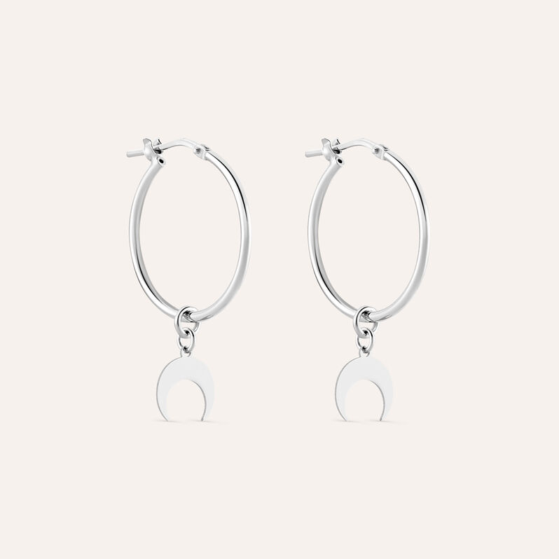 Orecchini A Cerchio Silver Collection Argento Rodiato - Spannringe Damen | OROVIVO