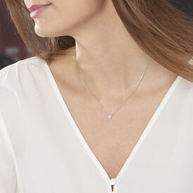 Damen Halskette Weißgold 375 Diamanten 0,07ct - Ketten mit Anhänger Damen | OROVIVO