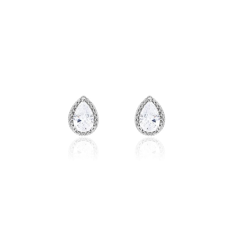 Boucles D'oreilles Puces Codie Argent Weiss Oxyde De Zirconium - Spannringe Damen | OROVIVO