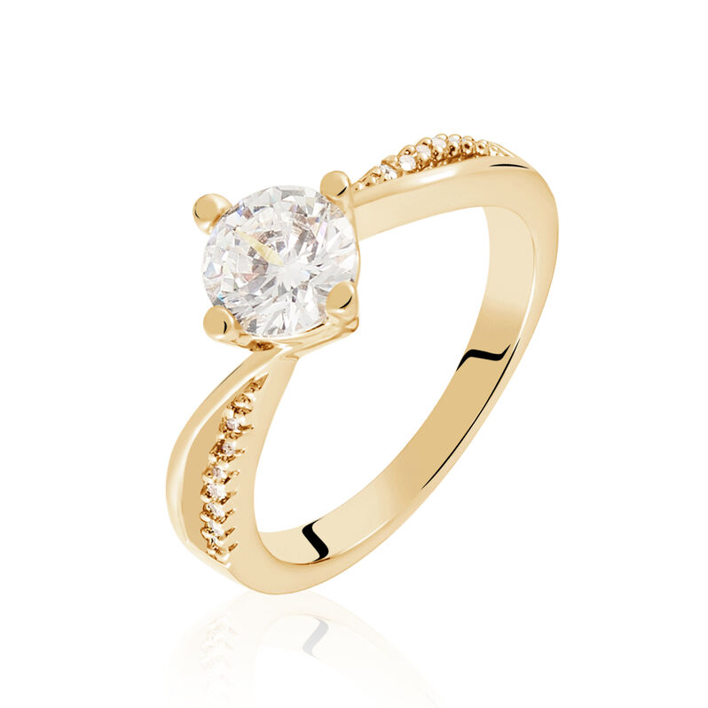 Anello Golden Dream Placcato Oro Giallo Cubic Zirconia - Spannringe Damen | OROVIVO
