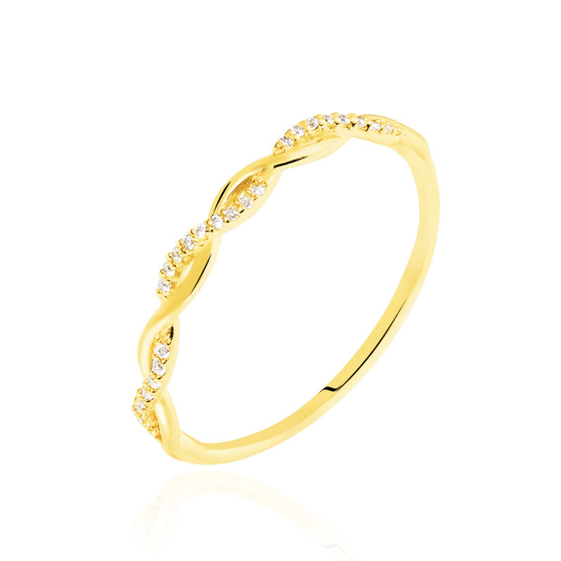 Bague Or Jaune Carolyne Forme Vague - Spannringe Damen | OROVIVO