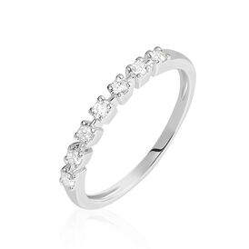 Damenring Weißgold 750 Diamanten 0,182ct  - Eheringe Damen | OROVIVO
