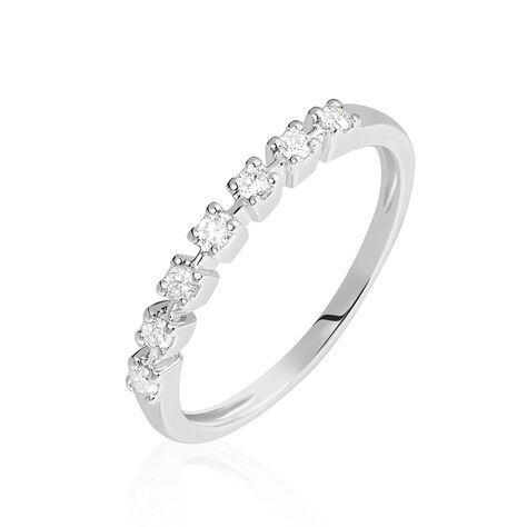 Damenring Weißgold 750 Diamanten 0,182ct  - Eheringe mit Stein Damen | OROVIVO