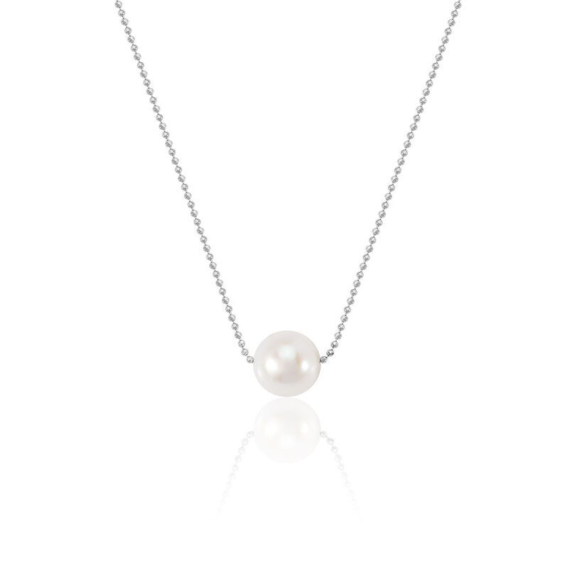 Sarah Damen Collier Silber 925 Zuchtperle Wei&szlig; - Halsketten Damen | OROVIVO