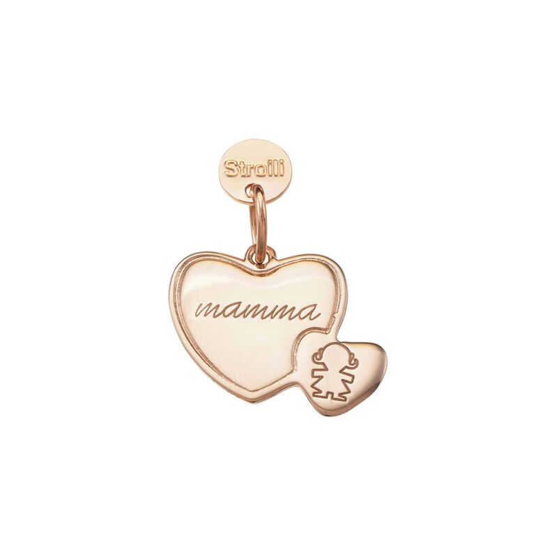 Love. Cuore in argento 925 rosato - Spannringe  | OROVIVO