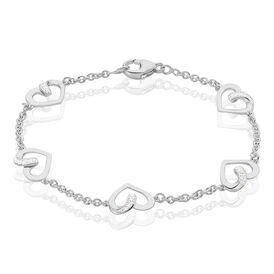 Damenarmband Silber 925 Zirkonia Herz - Armbänder  | OROVIVO