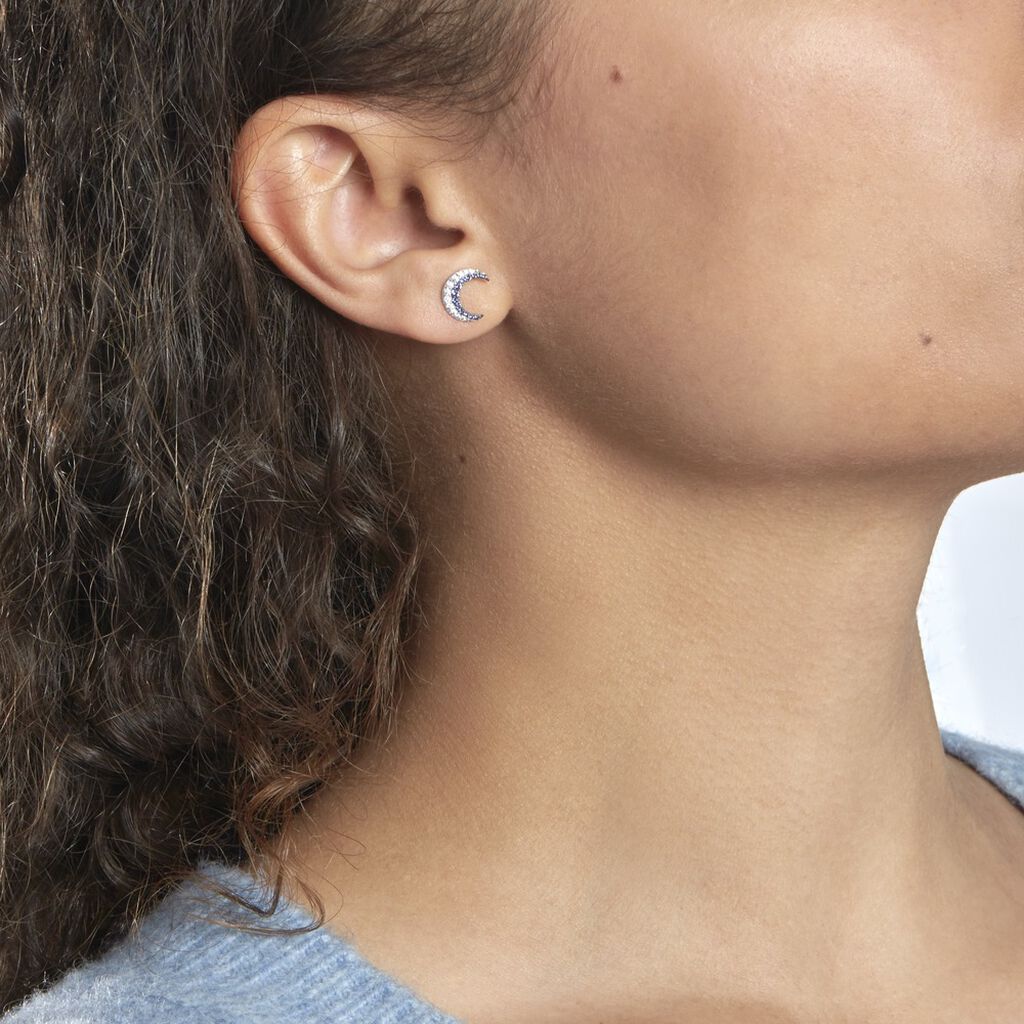 Boucles D'oreilles Or Weiss Bekhta Asyme - Spannringe Damen | OROVIVO