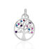 SVALA LEBENSBAUM 4 Damen Anh&auml;nger Silber 925 Zirkonia Multicolour Baum