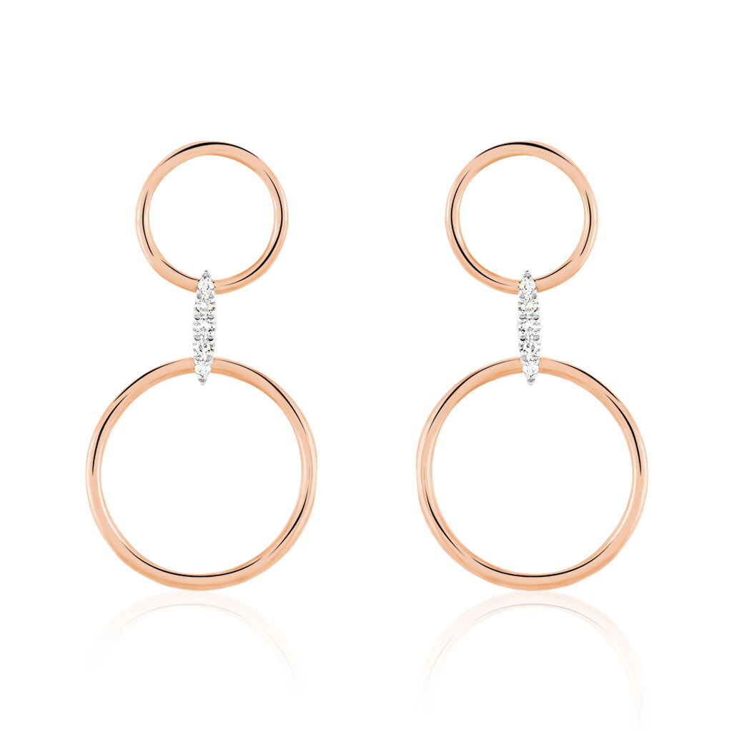 Boucles D'oreilles Anea Or Rose Cercles - Spannringe Damen | OROVIVO