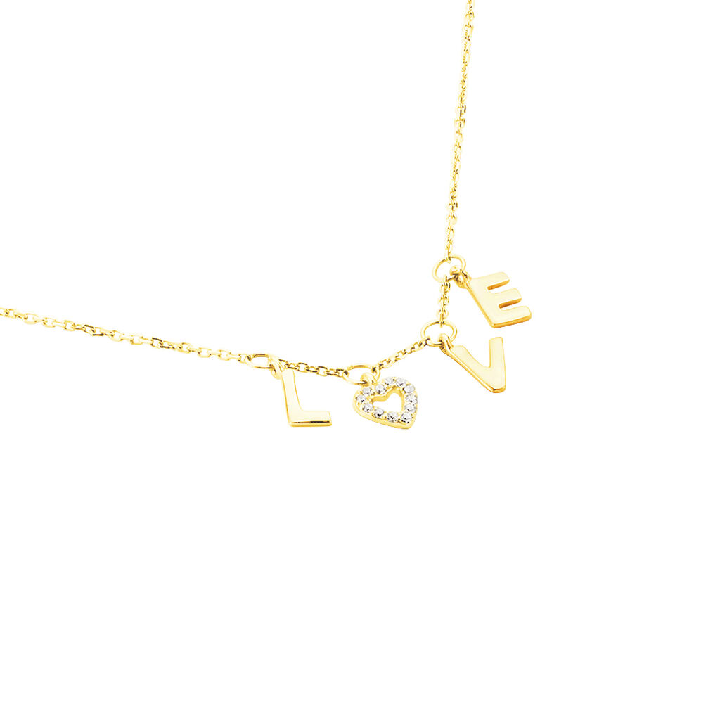Collier Or Jaune Tinnia Love Oxydes - Spannringe Damen | OROVIVO