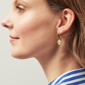 Damen Ohrhänger Lang Gold 375 Münze Löwenkopf - Ohrhänger Damen | OROVIVO
