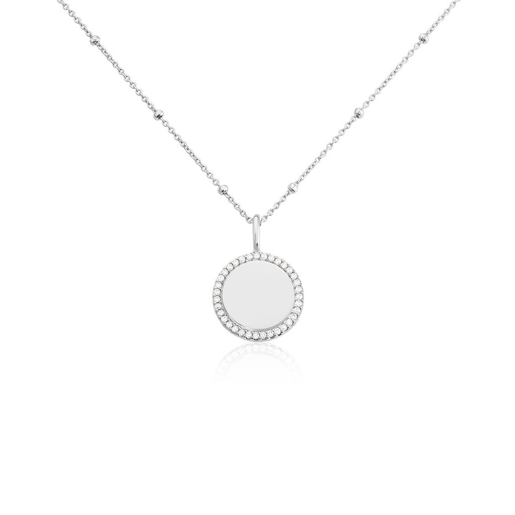 Damen Collier Silber 925 Zirkonia Kreis Scottie - Halsketten Damen | OROVIVO
